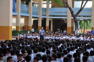 Students at the government school in Saigon