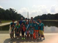 Andrew with his group of ESL summer students.