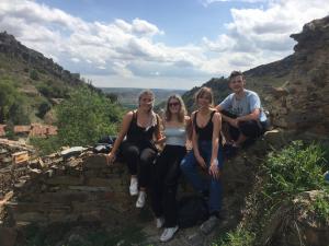 Anna and friends exploring the Spanish countryside.